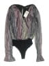 4SI3NNA 100% Polyester Gray Long Sleeve Top Size XS - photo 1