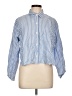 Old Navy 100% Cotton Stripes Blue Long Sleeve Button-Down Shirt Size L - photo 1