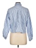 Old Navy 100% Cotton Stripes Blue Long Sleeve Button-Down Shirt Size L - photo 2