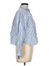 Old Navy 100% Cotton Stripes Blue Long Sleeve Button-Down Shirt Size L - photo 4
