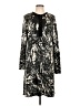 Chetta B Graphic Black Casual Dress Size 10 - photo 1