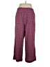 Free People 100% Polyester Plaid Pink Casual Pants Size XL - photo 2