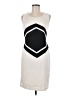 C. Luce 100% Polyester Graphic Ivory Cocktail Dress Size M - photo 1