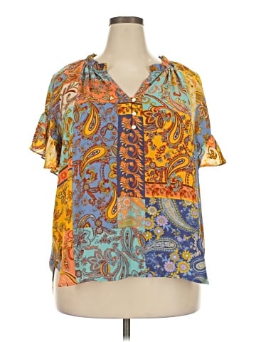 Cynthia Rowley TJX Short Sleeve Blouse (view 1)