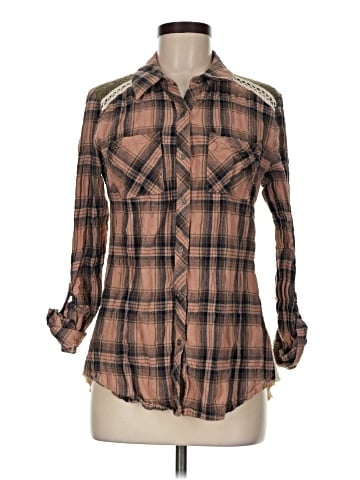 Miss Me Long Sleeve Button-Down Shirt (view 1)