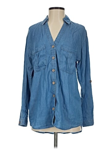 C'est Toi Long Sleeve Button-Down Shirt (view 1)
