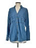 C'est Toi 100% Tencel Blue Long Sleeve Button-Down Shirt Size S - photo 1