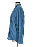 C'est Toi 100% Tencel Blue Long Sleeve Button-Down Shirt Size S - photo 5