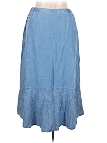 JM Collection Denim Skirt (view 2)