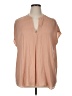 Jones & Co 100% Polyester Tan Short Sleeve Blouse Size 1X - photo 1