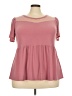 Emma & Olivia Pink Short Sleeve Blouse Size 3X - photo 1