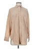 Vince. 100% Silk Tan Long Sleeve Silk Top Size S - photo 1