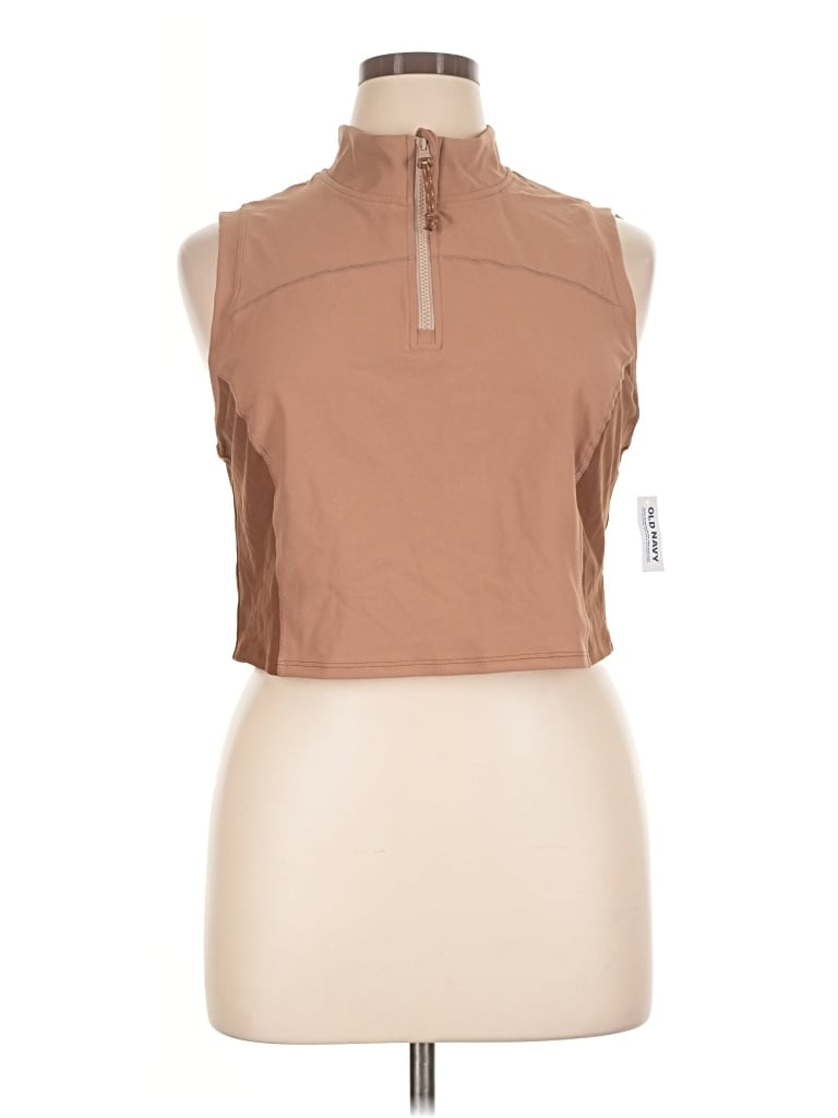 Active By Old Navy Tank Top Brown Halter Neckline Tops