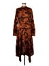 Future Collective 100% Polyester Paisley Orange Casual Dress Size M - photo 1