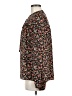 Ann Taylor LOFT 100% Polyester Floral Black Long Sleeve Blouse Size M - photo 5