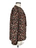 Ann Taylor LOFT 100% Polyester Floral Black Long Sleeve Blouse Size M - photo 4
