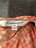 Foxcroft 100% Cotton Checkered-gingham Orange Short Sleeve Blouse Size 16 - photo 7