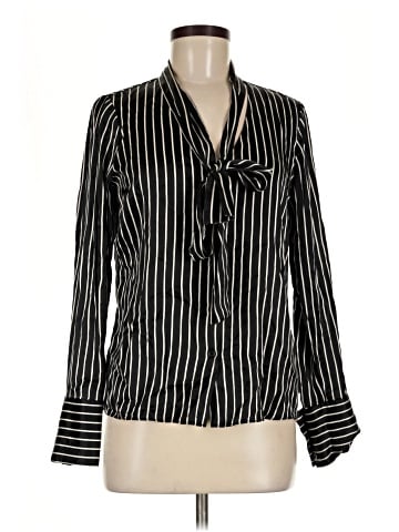 Milly Long Sleeve Silk Top (view 1)