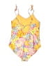 Thereabouts Floral Yellow One Piece Swimsuit Size 10.5-12.5 PLUS (M KIDS) - photo 2