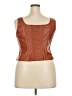 Torrid 100% Polyester Solid Brown Sleeveless Blouse Size 2X Plus (2) - photo 2