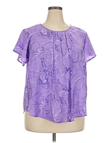 Liz Claiborne Short Sleeve Blouse (view 1)