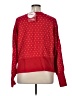 Pink Rose Polka Dots Red Pullover Sweater Size XL - photo 2