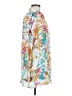 Elan 100% Rayon Floral White Long Sleeve Blouse Size M - photo 4