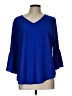 Valerie Stevens Blue 3/4 Sleeve Blouse Size L - photo 1
