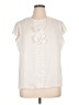 Tahari by ASL 100% Polyester Ivory Short Sleeve Blouse Size XL - photo 1