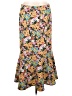 Messini Floral Yellow Casual Skirt Size L - photo 1