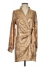 Lost + Wander 100% Polyester Metallic Gold Cocktail Dress Size S - photo 1