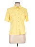J. McLaughlin Yellow Short Sleeve Button-Down Shirt Size L - photo 1