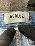 AGOLDE 100% Cotton Hearts Blue Jeans Size 26 waist - photo 4