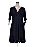 Chaps Polka Dots Blue Casual Dress Size XL - photo 1