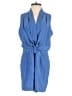 AU Amanda Uprichard 100% Silk Solid Blue Romper Size S - photo 1