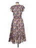 NSR 100% Polyester Print Blue Casual Dress Size M - photo 2