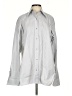 Helmut Lang 100% Cotton Stripes Silver Long Sleeve Button-Down Shirt Size S - photo 1