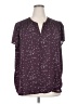 Unbranded 100% Polyester Stars Purple Short Sleeve Blouse Size 5X (estimated) - photo 1