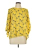 Papermoon 100% Polyester Yellow 3/4 Sleeve Blouse Size L - photo 1