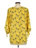 Papermoon 100% Polyester Yellow 3/4 Sleeve Blouse Size L - photo 2