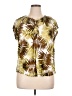 Chaps Tropical Gold Short Sleeve Blouse Size XL - photo 1