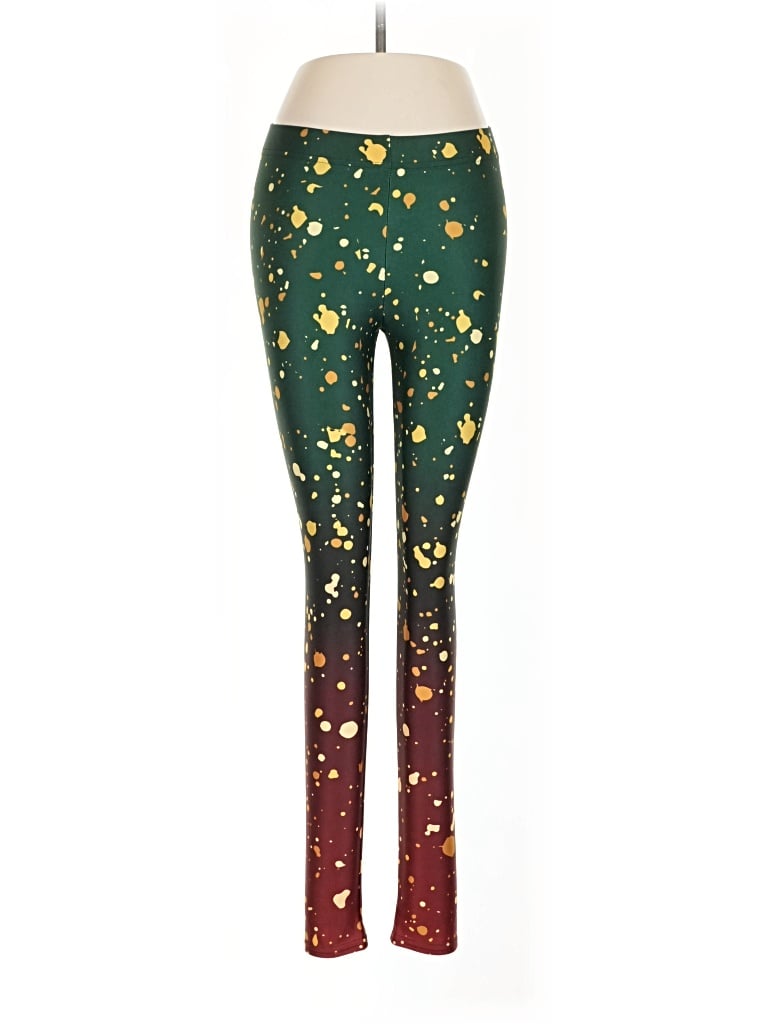 Pre-owned Assorted Brands Leggings In Green