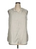 CAbi Ivory Gray Sleeveless Button-Down Shirt Size XL - photo 1
