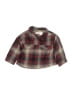 Zara Plaid Burgundy Long Sleeve Button-Down Shirt Size 1 1/2 - photo 1