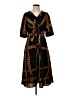 Gracia 100% Polyester Print Black Casual Dress Size S - photo 1
