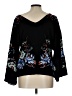 Plenty By Tracy Reese Floral Black Pullover Sweater Size L - photo 2