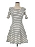 Speechless Stripes White Casual Dress Size M - photo 1