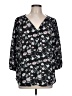 Pleione 100% Polyester Black 3/4 Sleeve Blouse Size L - photo 1