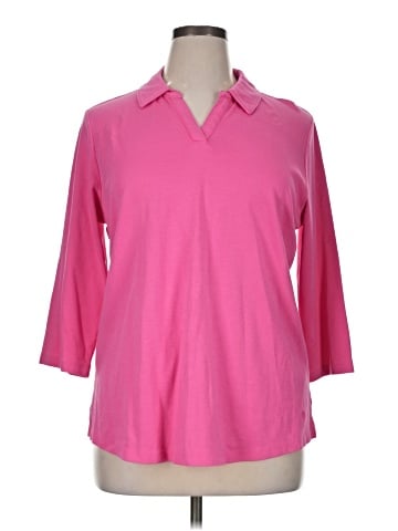 Isaac Mizrahi LIVE! Long Sleeve Polo (view 1)