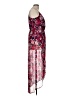 Lush 100% Polyester Floral Burgundy Cocktail Dress Size L - photo 4